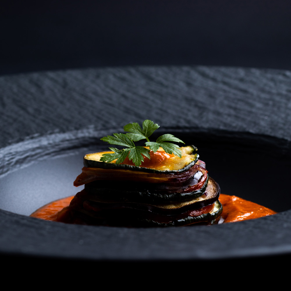 Ratatouille Confit Byaldi style plating